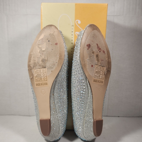 Women's Michaelangelo by David's Bridal Ajustin10 Low Wedge Peep Toe - Picture 7 of 9